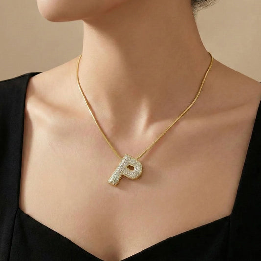 18KT Gold Plated Shine On Me – Initial P Chain