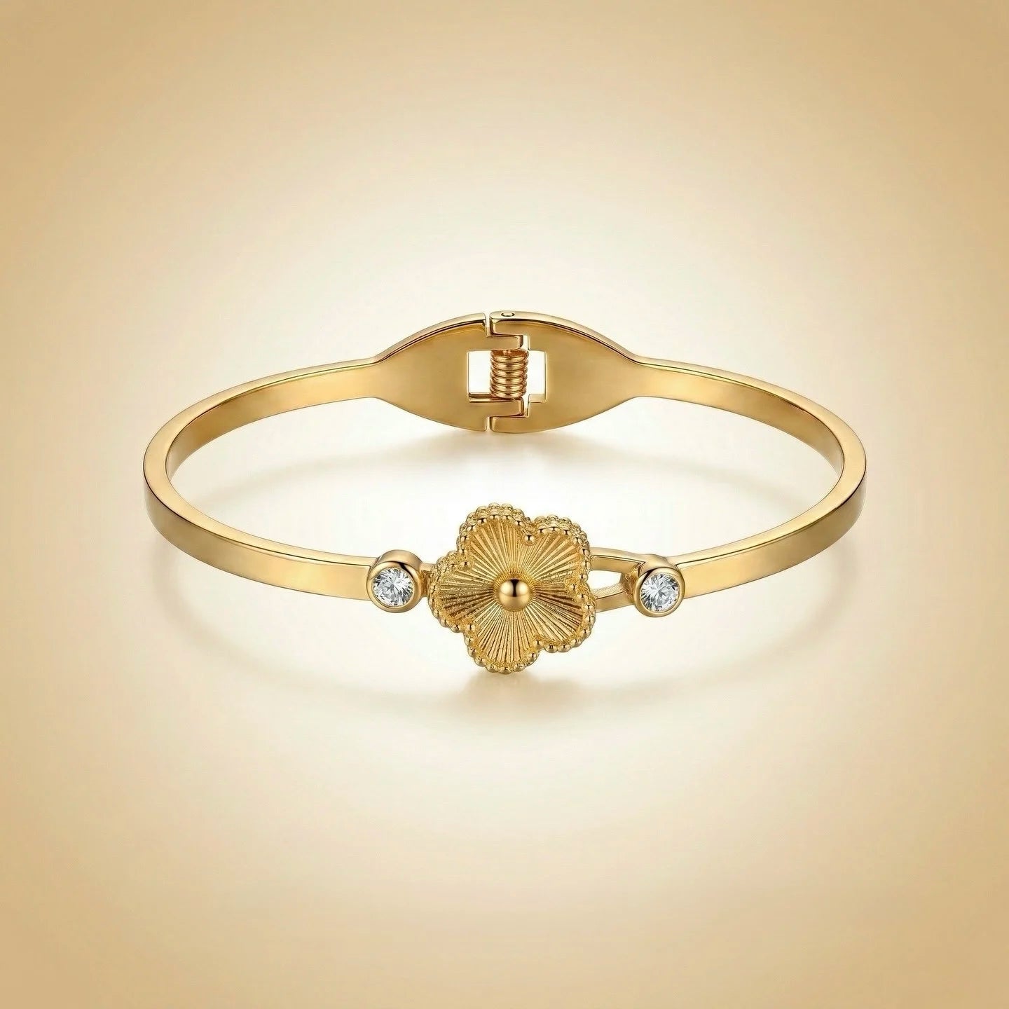 18Kt Gold Plated Daisy CZ Minimal Bracelet