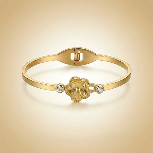 18Kt Gold Plated Daisy CZ Minimal Bracelet