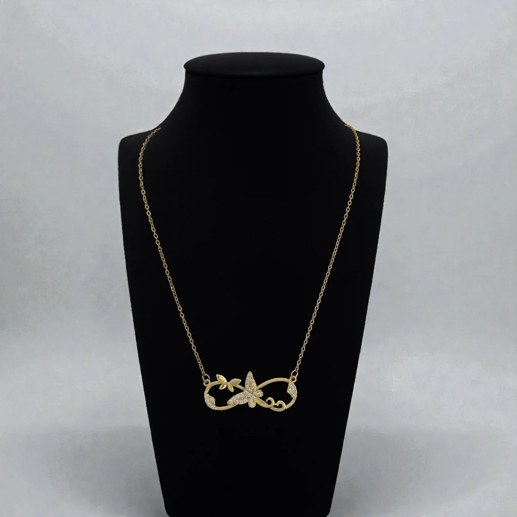 Infinity Butterfly Sparkle Necklace