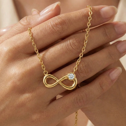 18KT Gold Plated Infinity Mini Spark Pendant