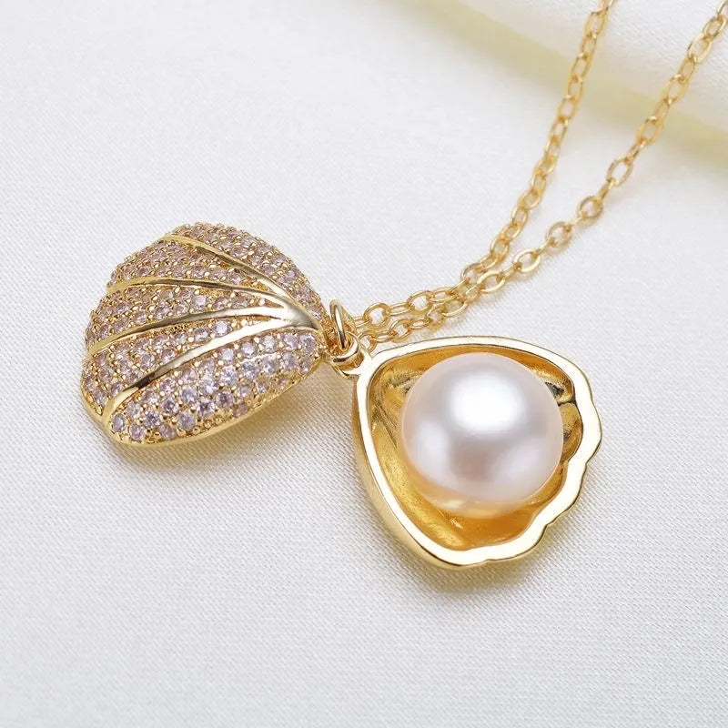 Secret Pearl Shell Pendant Necklace