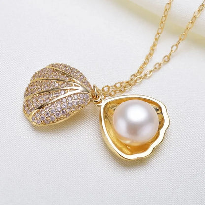 Secret Pearl Shell Pendant Necklace